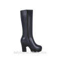 warm black leather women winter high heel sexy winter boots